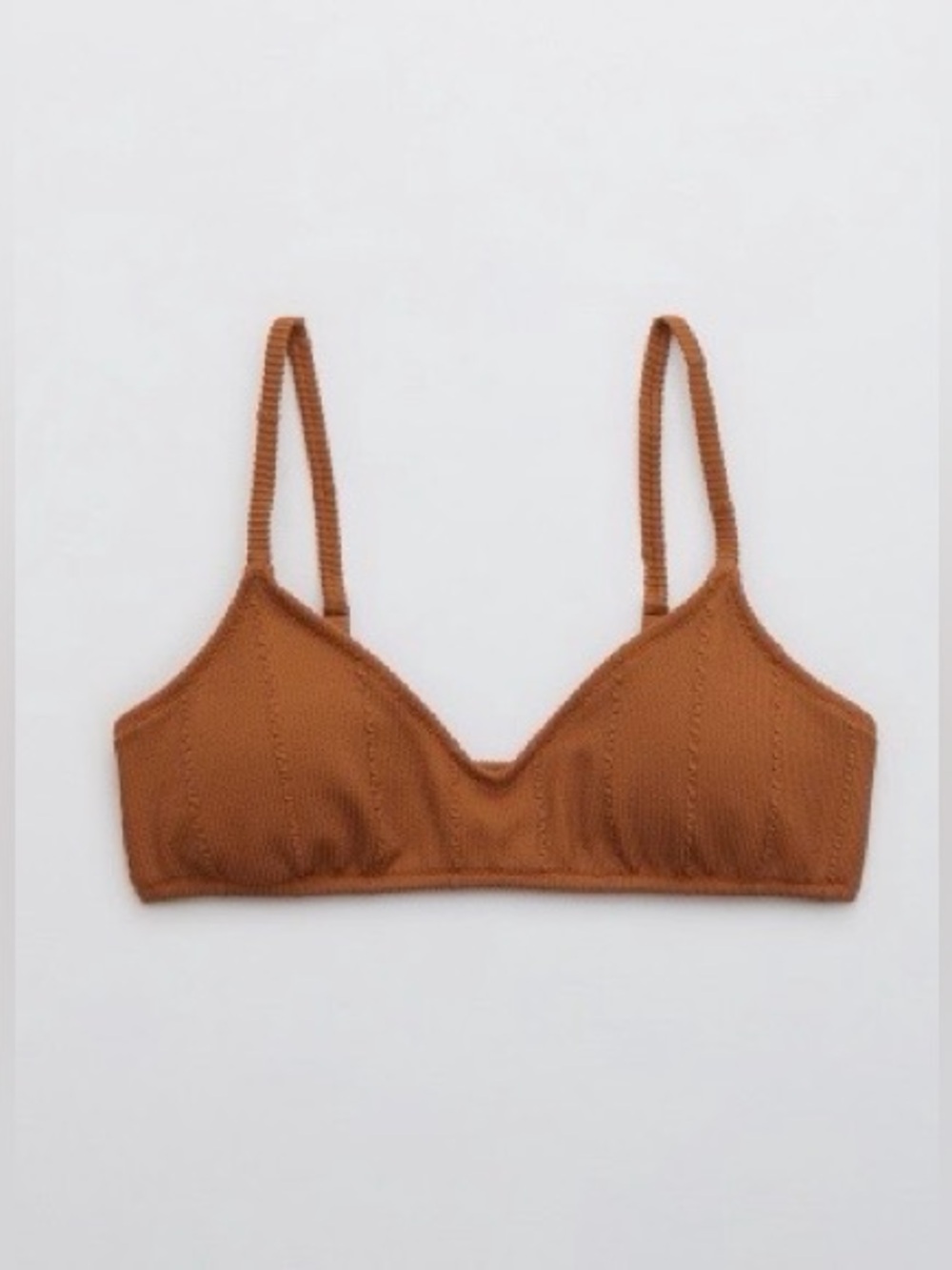 aerie Crinkle V Scoop Bikini Top